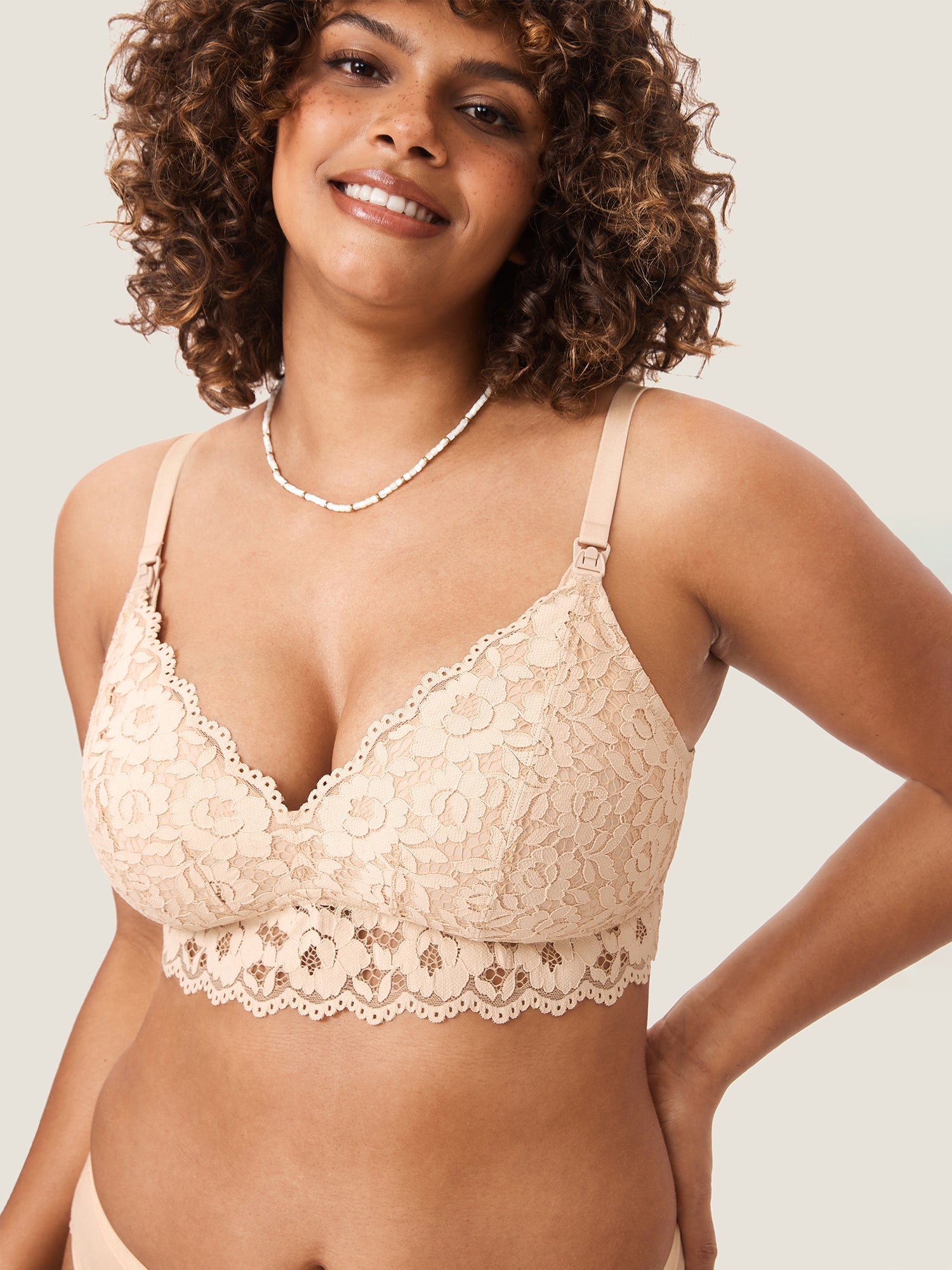 Ammebh i blonde med ekstra støtte – ammebralette uten bøyle