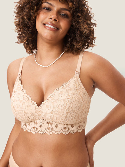 Ammebh i blonde med ekstra støtte – ammebralette uten bøyle