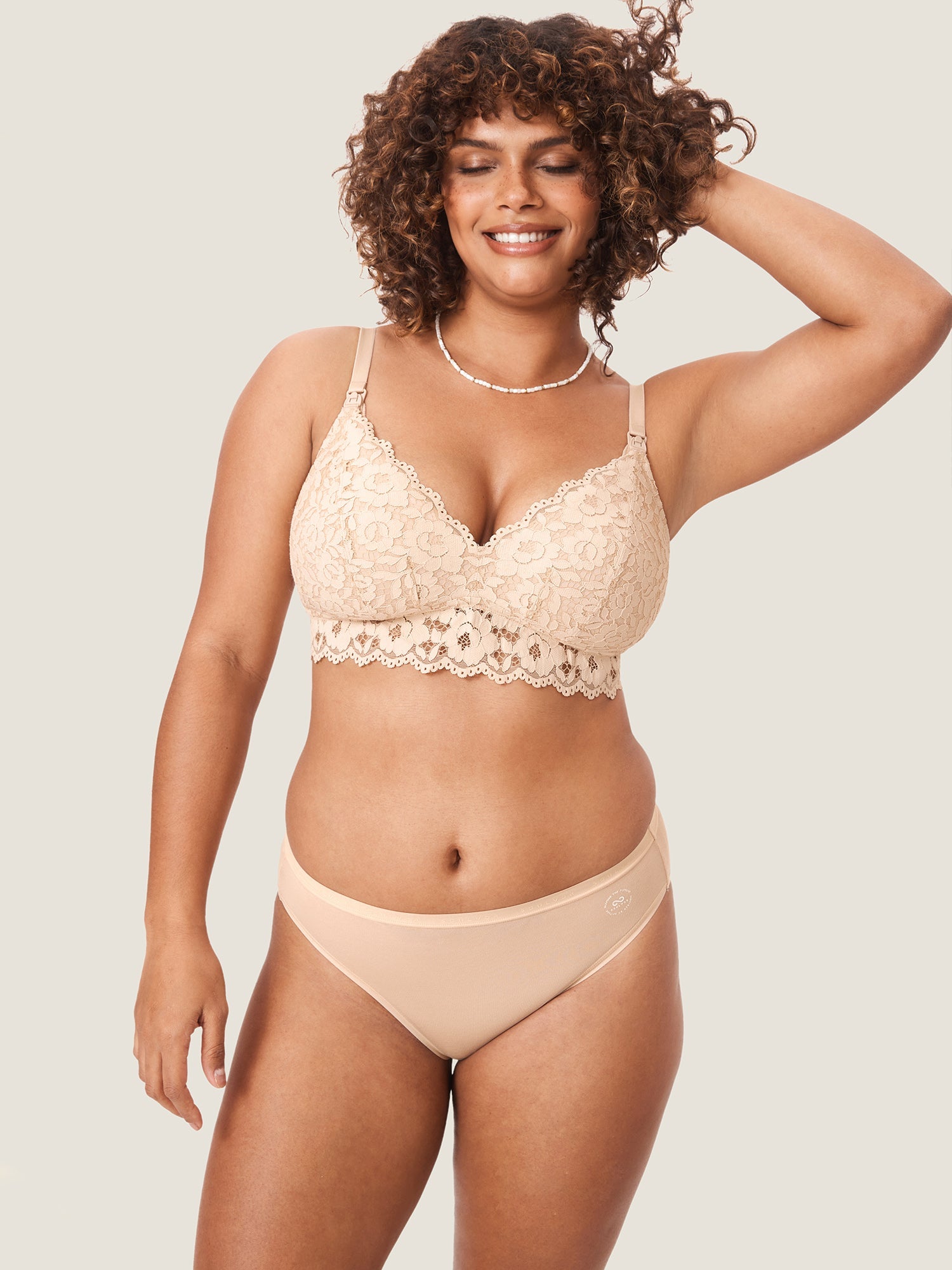 Ammebh i blonde med ekstra støtte – ammebralette uten bøyle