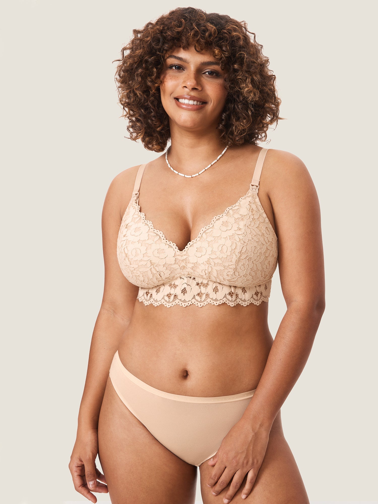 Ammebh i blonde med ekstra støtte – ammebralette uten bøyle