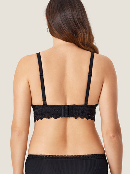 Ammebh i blonde med ekstra dekning – ammebralette med dyp V-hals