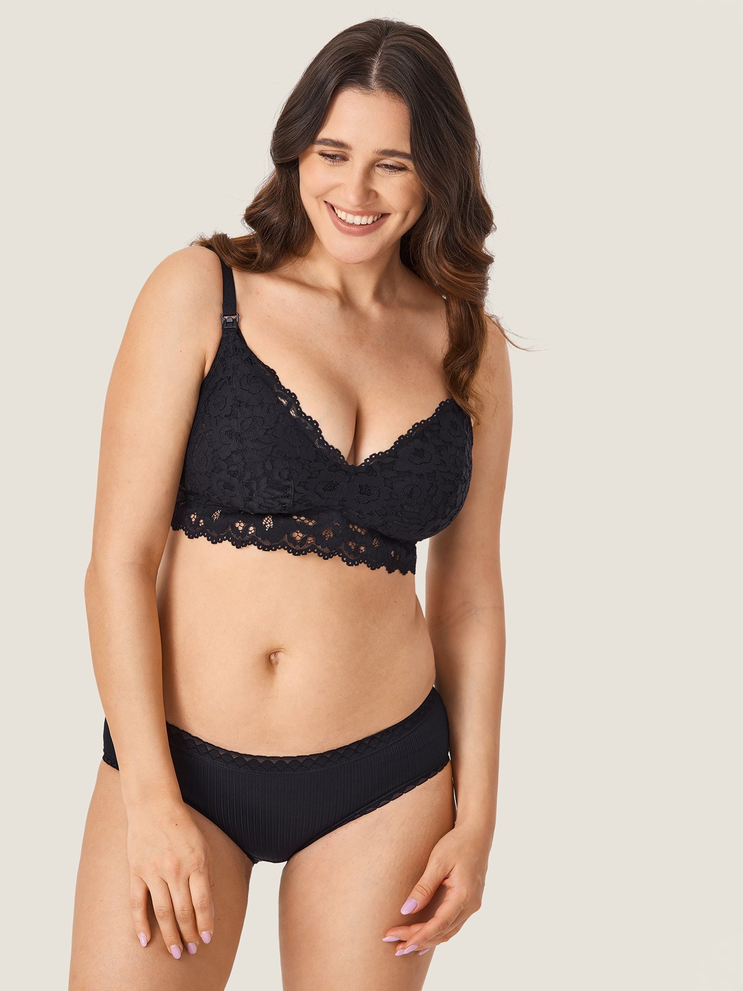 Ammebh i blonde med ekstra støtte – ammebralette uten bøyle