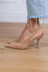 Élodie | Slingback-hæler i semsket skinn – Brun