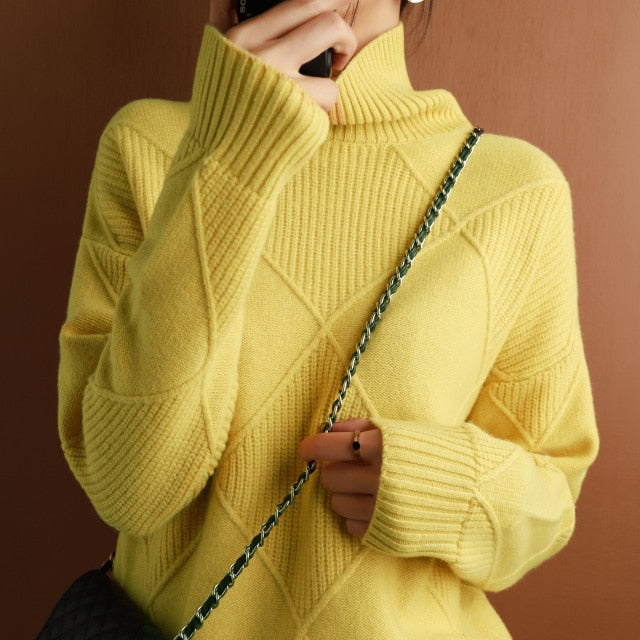 Genser med turtleneck