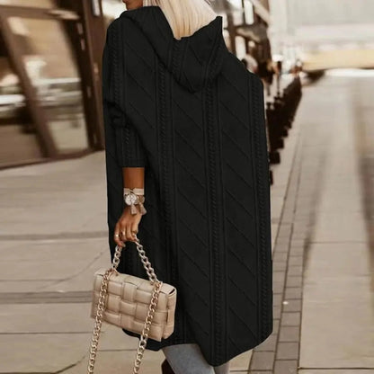 Isola | Lang cardigan med hette
