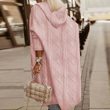 Isola | Lang cardigan med hette