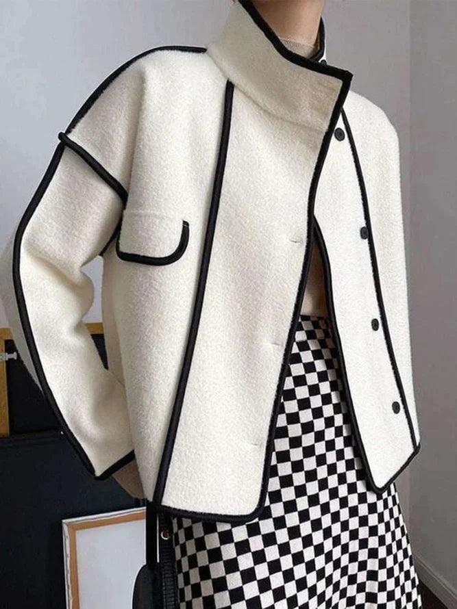 Urban colour block-jakke med lange ermer