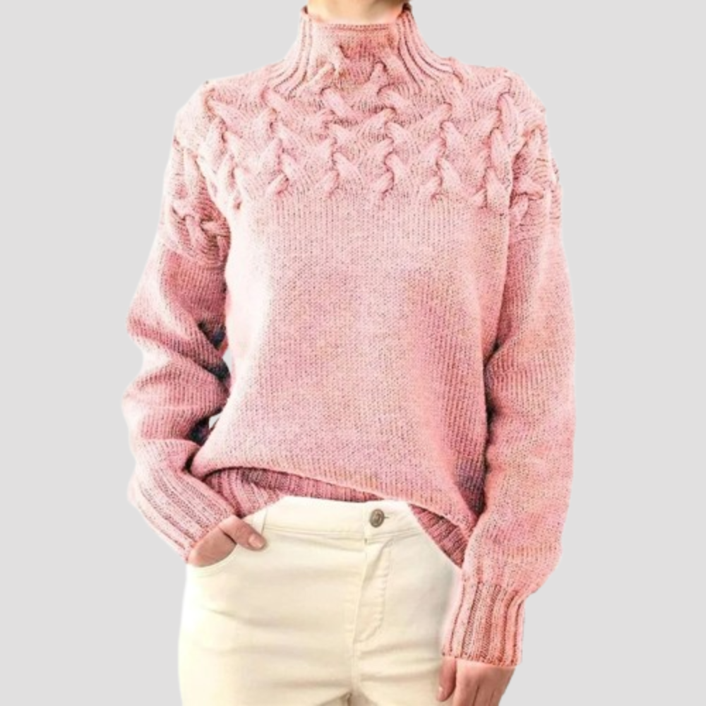 Elegant, varm turtleneck-genser til kvinner