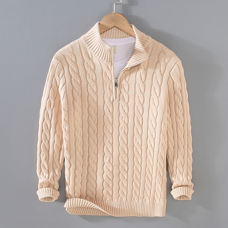Elegant herregenser med glidelås og polohals