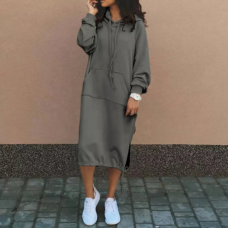 Autumn Hoodie Dress for kvinner