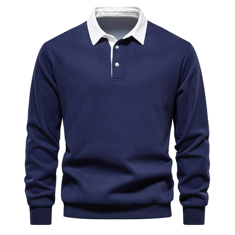 Autumn Polo Sweatshirt Genser for menn