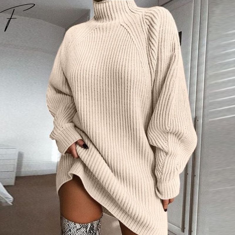 Catharine - Jumperkjole med polohals
