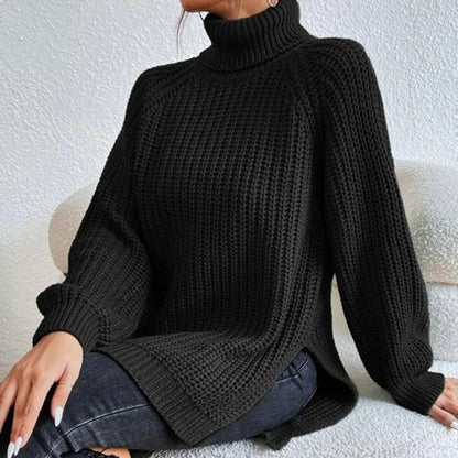 Elegant bomullsjersey med turtleneck