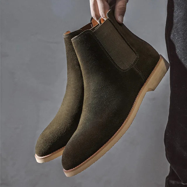 Ferdinand Jones | Chelsea loafers i håndlaget semsket skinn
