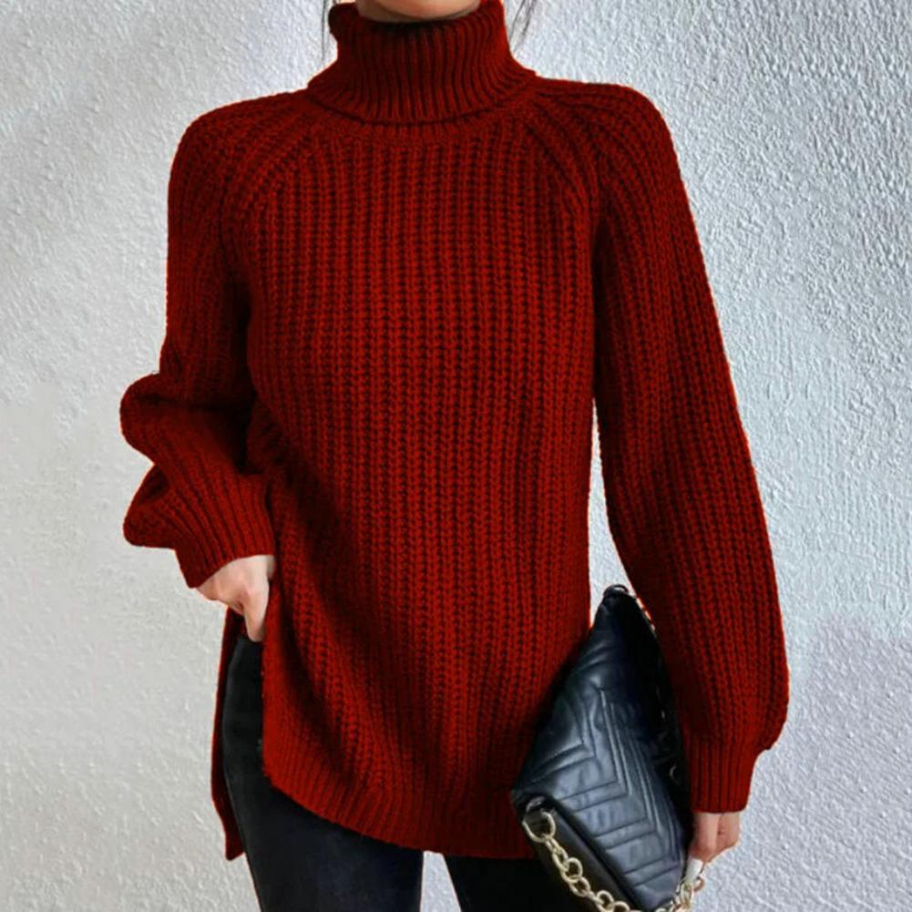 Elegant bomullsjersey med turtleneck