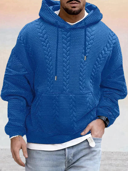 Strukturert, vidskåret genser med hette - DOMINIC