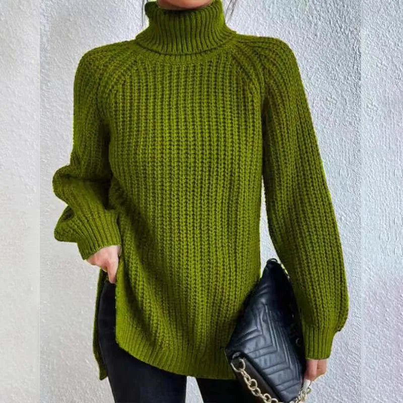 STRIKKET GENSER MED TURTLENECK