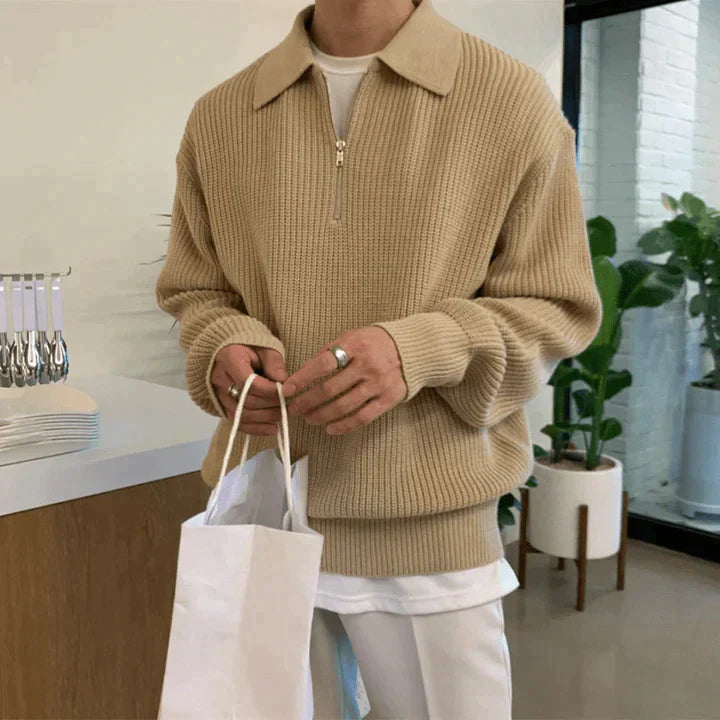 Amerikansk SWEATER med halv krage - ETHAN