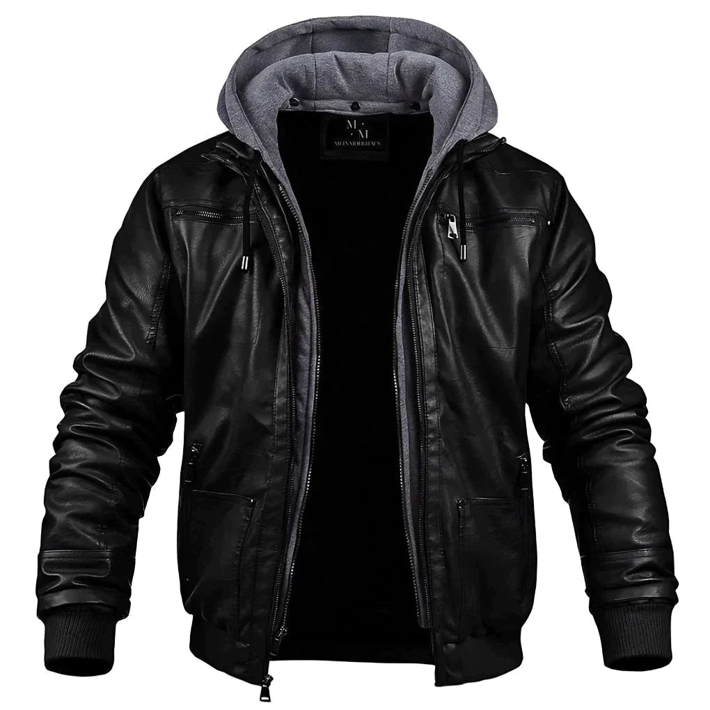 Brayden | Premium skinnjakke med hette