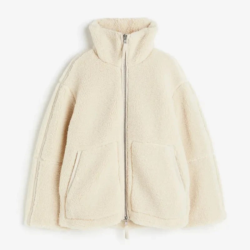 Elegant, oversize og varm jakke til kvinner