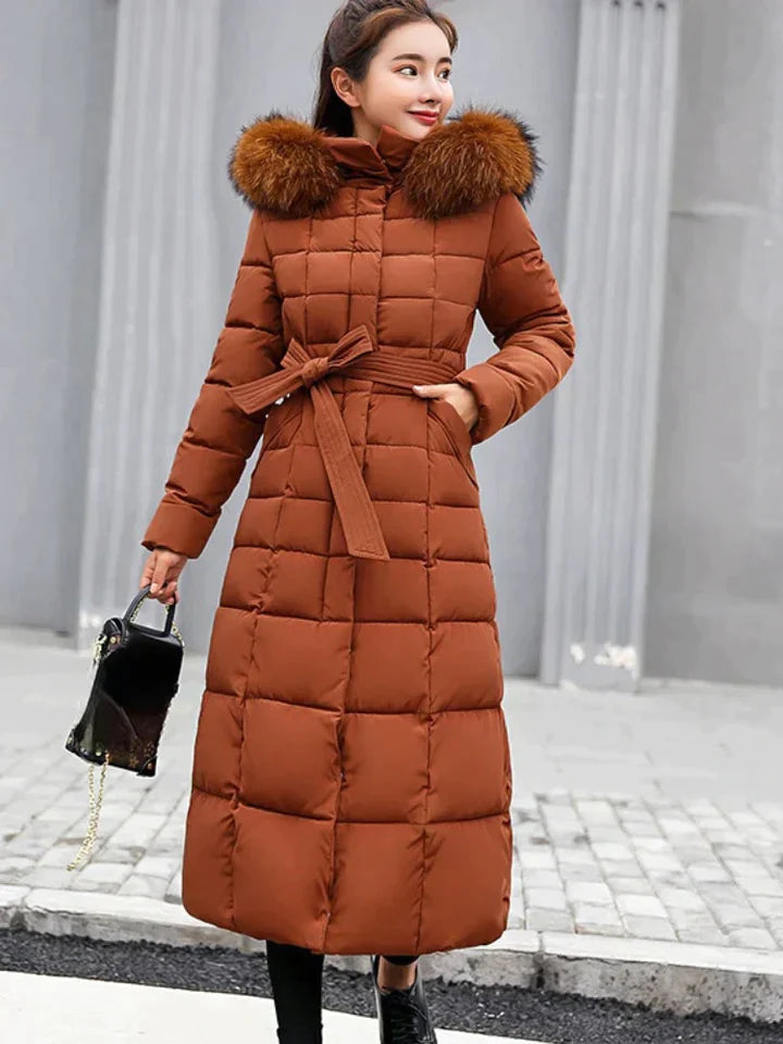 Adelei - Elegant lang frakk med belte for uendelig varme og stil